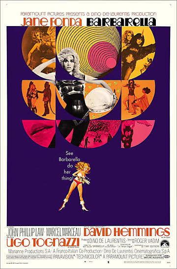 Barbarella 1968 One Sheet Poster Reproduction Jane Fonda - Click Image to Close