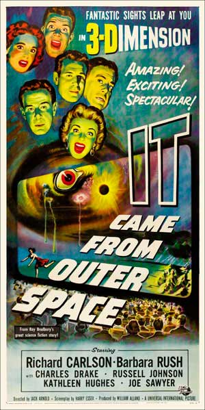 It Came from Outer Space 1953 3 Sheet Poster Reproduction at 1/2 Size - Click Image to Close