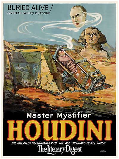 Houdini Master Mystifier 1926 30 X 40 Poster Reproduction - Click Image to Close