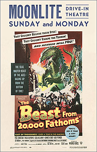 Beast from 20,000 Fathoms 1953 Window Card Poster - Click Image to Close