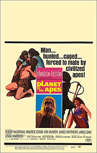 Planet of the Apes 1968 Window Card Poster Reproduction - Click Image to Close