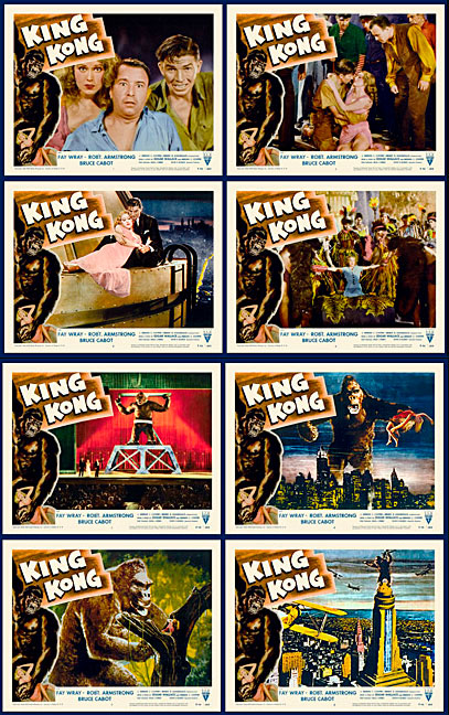 King Kong 1956 ReRelease Lobby Card Set (11 X 14) - Click Image to Close