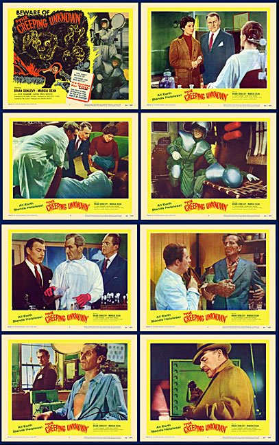 Creeping Unknown, The 1956 Lobby Card Set (11 X 14) Quatermass - Click Image to Close