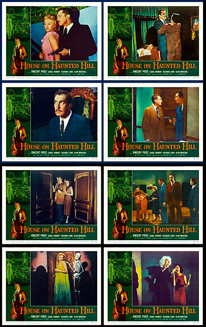 House on Haunted Hill 1959 Lobby Card Set (11 X 14) Vincent Price - Click Image to Close