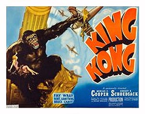 King Kong 1942 Style "B" Half Sheet Poster Reproduction - Click Image to Close