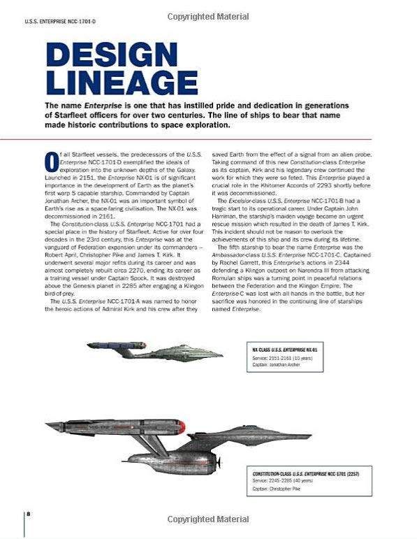 Star Trek The Next Generation U.S.S. Enterprise NCC-1701-D Illustrated Handbook Hardcover Book - Click Image to Close