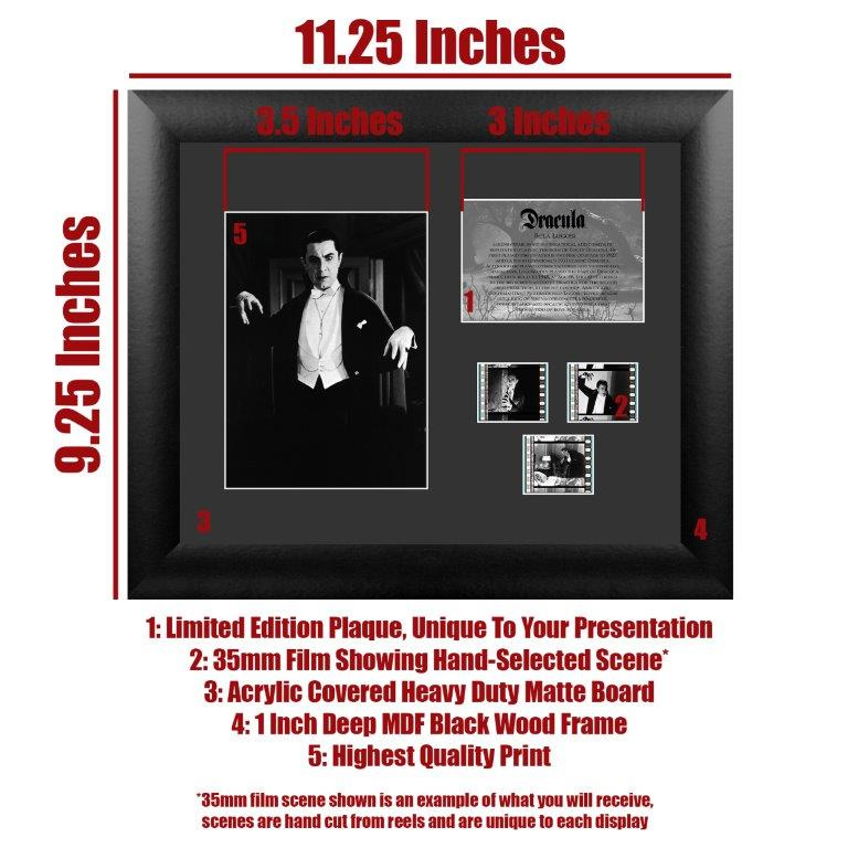 Dracula Bela Lugosi Back Lit Framed Film Cell LIMITED EDITION - Click Image to Close