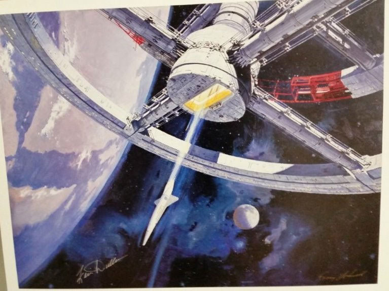 2001: A Space Odyssey Double Signed Lithograph Art Print - Click Image to Close