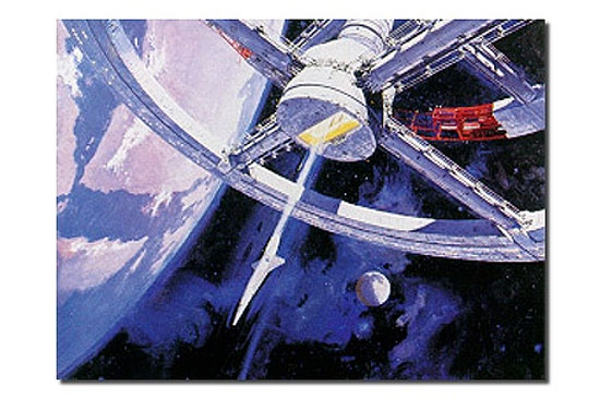 2001: A Space Odyssey Double Signed Lithograph Art Print - Click Image to Close