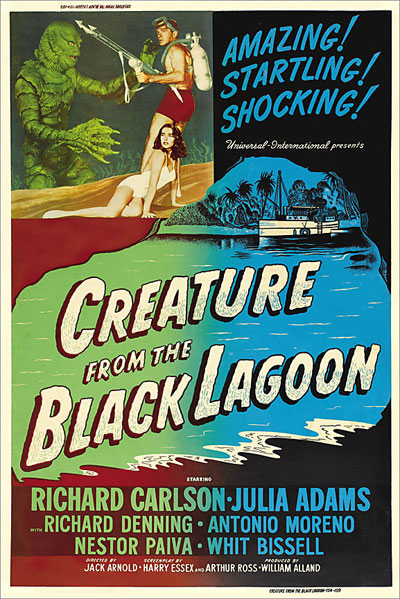 Creature from the Black Lagoon 1954 Full-Size 40X60 Reproduction Poster - Click Image to Close