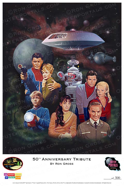 Lost In Space 50th Anniversary Tribute Poster by Ron Gross - Click Image to Close