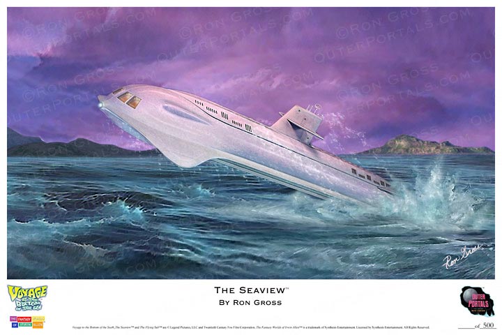 Voyage To The Bottom Of The Sea The Seaview Poster by Ron Gross - Click Image to Close