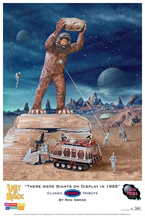 Lost In Space There Were Giants On Display In 1966 Classic Model Tribute Poster by Ron Gross - Click Image to Close