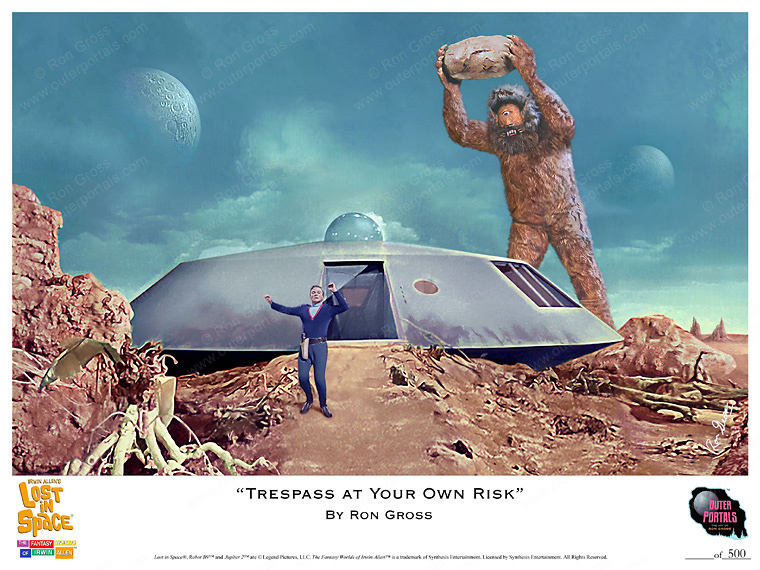 Lost In Space Trespass At Your Own Risk Poster by Ron Gross - Click Image to Close
