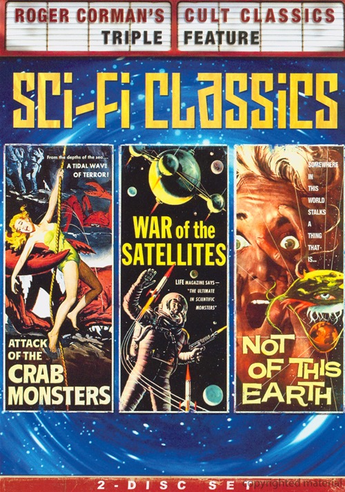 Attack Of The Crab Monsters / War Of The Satellites / Not Of This Earth (Triple Feature) / DVD - Click Image to Close
