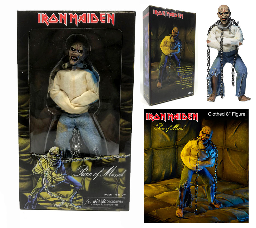 Iron Maiden Piece of Mind Eddie Clothed Retro 8" Action Figure - Click Image to Close