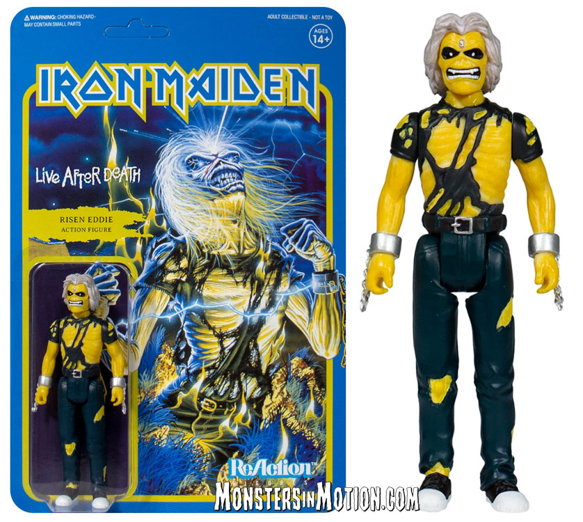 Risen Live After Death Eddie Action Figure Toy ReAction 3.75/" * IRON MAIDEN
