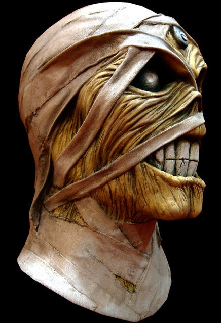Iron Maiden Powerslave Mummy Eddie Latex Pullover Mask - Click Image to Close