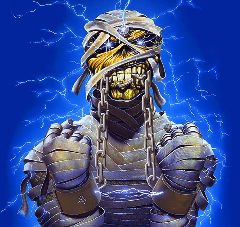 Iron Maiden Powerslave Mummy Eddie Latex Pullover Mask - Click Image to Close