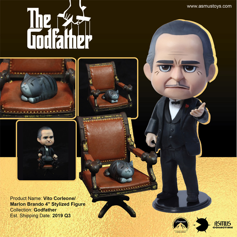 Godfather Vito Corleone Limited 4" Stylized Figure Marlon Brando - Click Image to Close