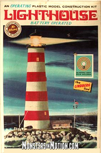 Lighthouse with Lights 1/160 Scale Model Kit Lindberg Re-Issue by Atlantis - Click Image to Close