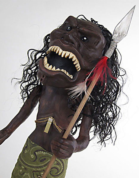 Trilogy of Terror Zuni Fetish Warrior Doll 15" Prop Replica - Click Image to Close