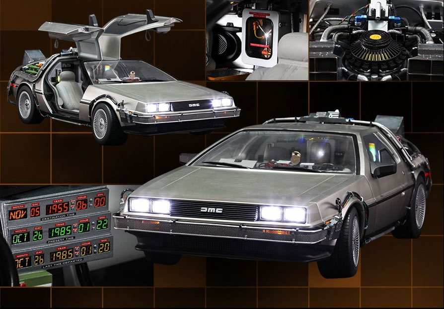 Back To The Future Delorean 1/6 Scale 28" Long Vehicle Hot Toys