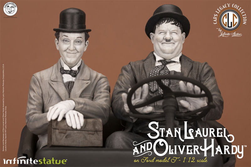 Laurel & Hardy on Ford Model T Limited Edition Statue - Click Image to Close