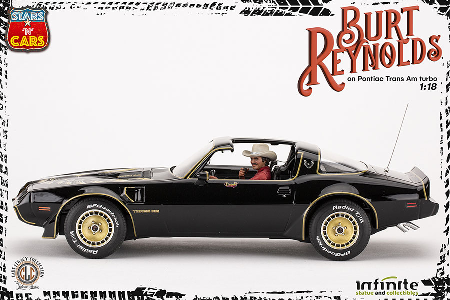 Burt Reynolds in 1980 Pontiac Firebird Trans-Am 1/18 Scale Figure Smokey and the Bandit - Click Image to Close