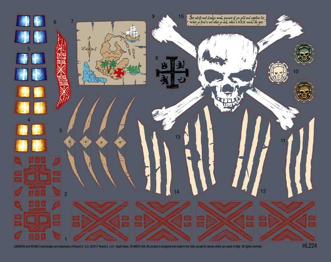 Jolly Roger Series Hex Marks The Spot Model Kit by Lindberg - Click Image to Close