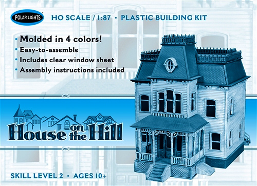House On The Hill Psycho Bates Motel 1/87 Scale Model Kit by Polar Lights - Click Image to Close