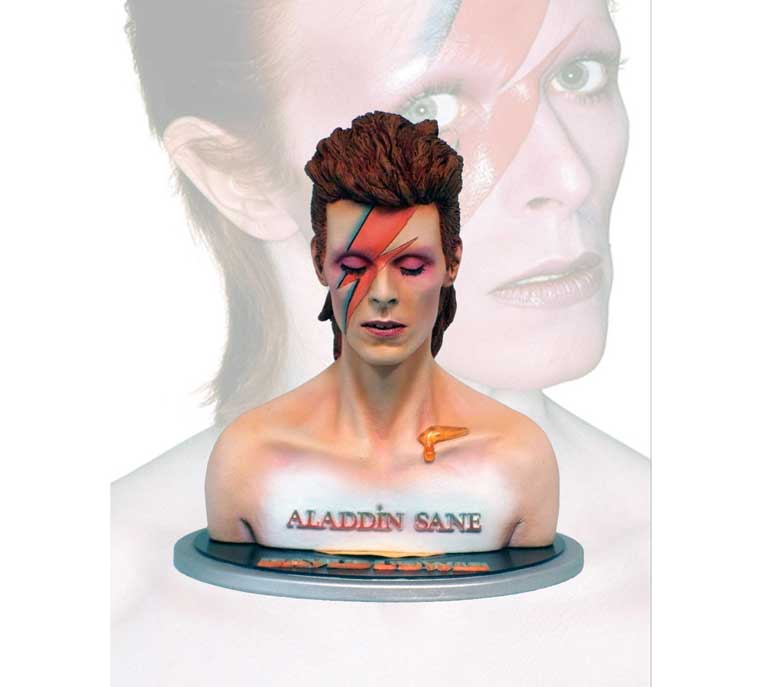 Aladdin Sane Bowie 1/4 Scale Bust Model Kit - Click Image to Close