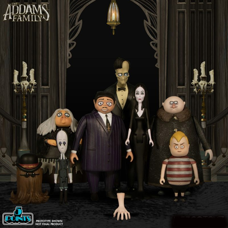 Addams Family 2019 Complete Set of 8 Action Figures - Click Image to Close