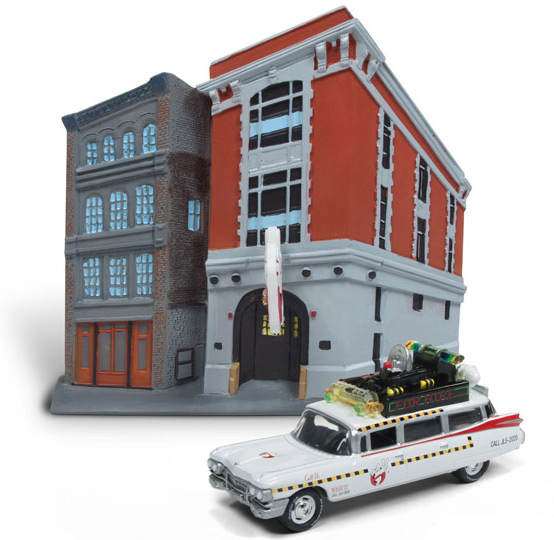 Ghostbusters II 1989 Headquarters With 1/64 Scale Ecto-1A 1959 Cadillac - Click Image to Close