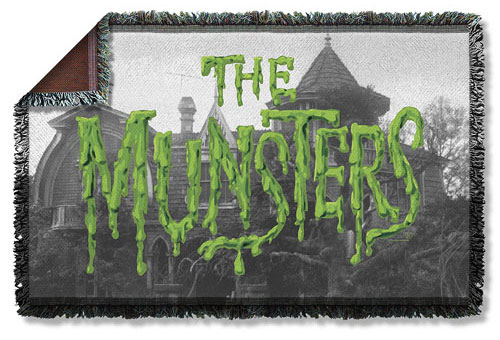 Munsters Logo Woven Tapestry Throw Blanket - Click Image to Close