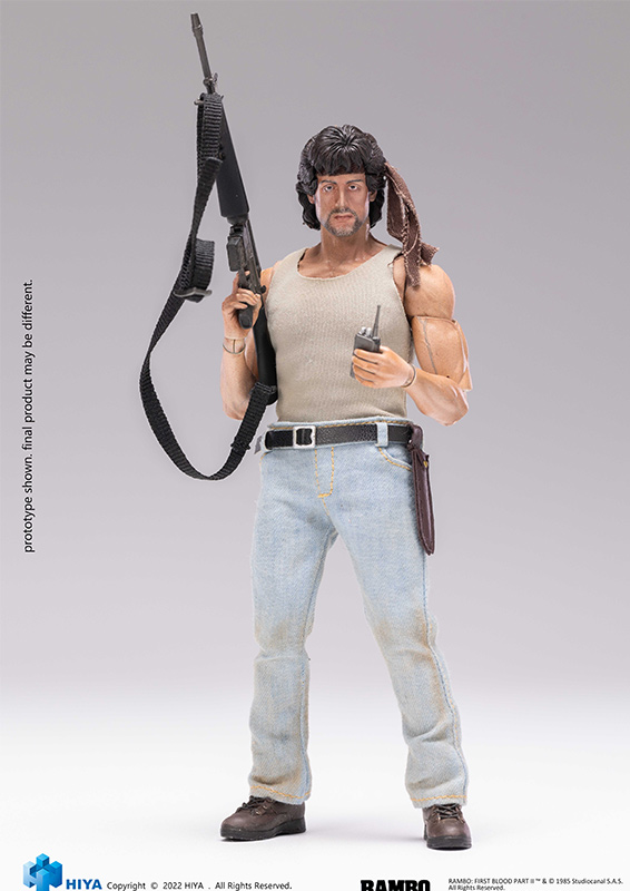 Rambo: First Blood Exquisite Super Series John Rambo 1/12 Scale Action Figure - Click Image to Close
