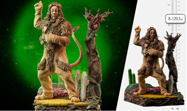 Wizard Of OZ Cowardly Lion Deluxe 1:10 Scale Statue By Iron Studios - Click Image to Close