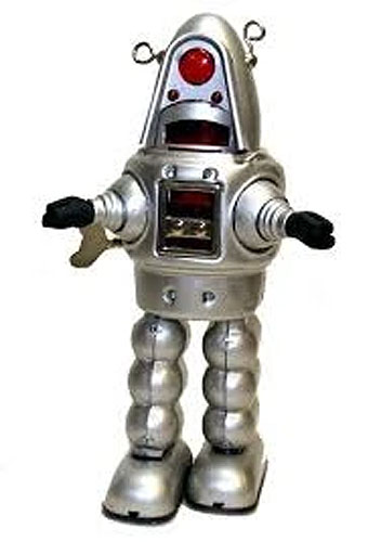 Robby the Robot Tin Toy Windup SILVER Twilight Zone Edition - Click Image to Close