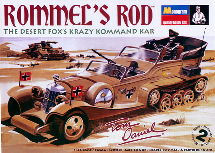 Tom Daniel's Rommel's Rod 1/24 Scale REISSUE Plastic Model Kit OOP - Click Image to Close