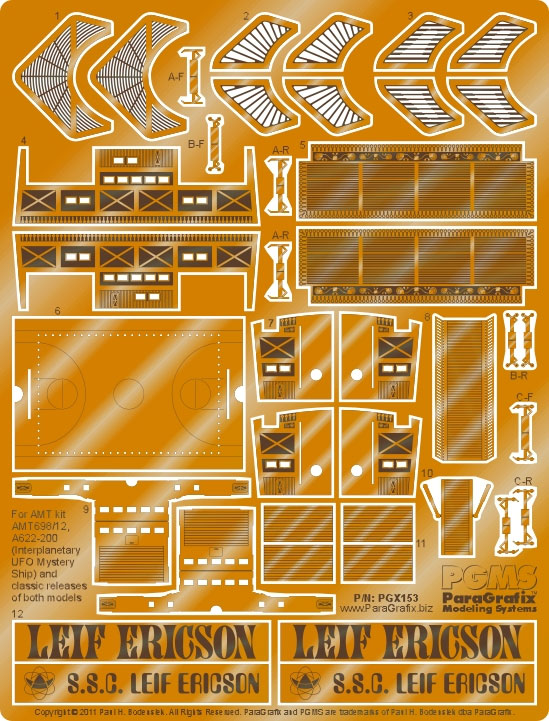 Leif Ericson / UFO Mystery Ship Photoetch Set - Click Image to Close