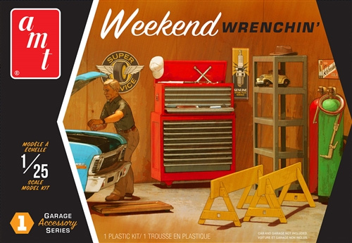 AMT Garage Accessory Series #1 Weekend Wrenchin' 1/25 Scale Model Kit - Click Image to Close