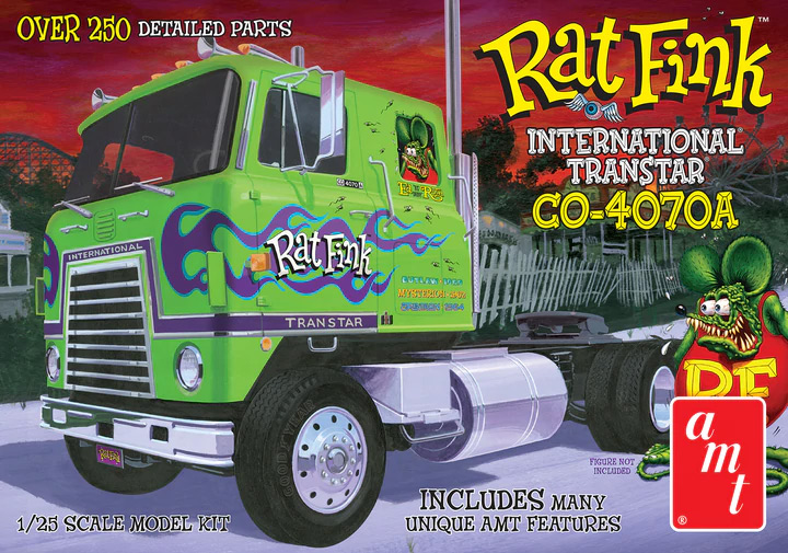 Rat Fink Int. Transtar CO-4070A Tractor Hauler 1/25 Scale Model Kit AMT Ed Roth - Click Image to Close