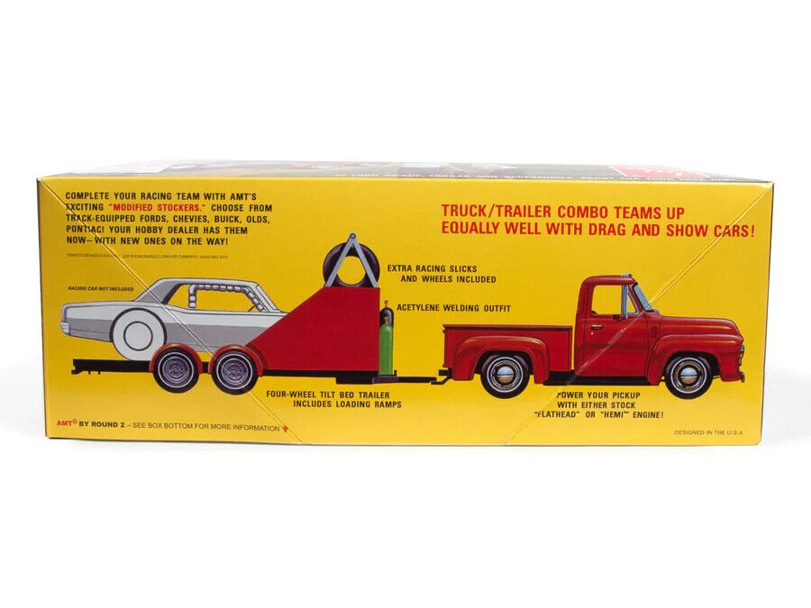 Ford Pickup 1953 Modified Stocked Truck and Hauler 1/25 Scale Model Kit by AMT - Click Image to Close