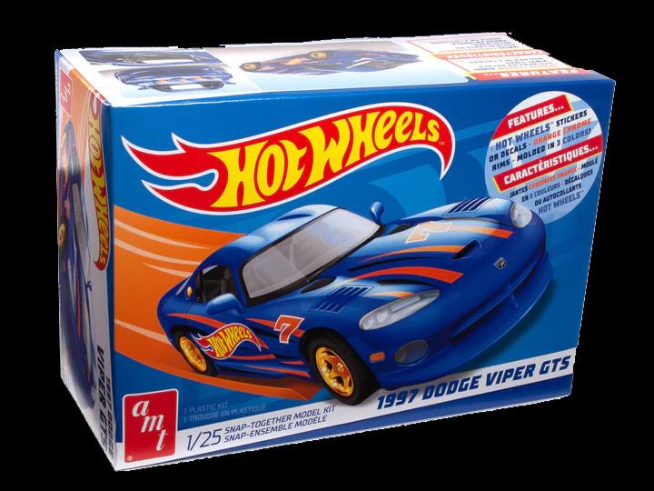 Dodge 1997 Viper GTS Snap 1/25 Scale Hot Wheels Model Kit by AMT - Click Image to Close