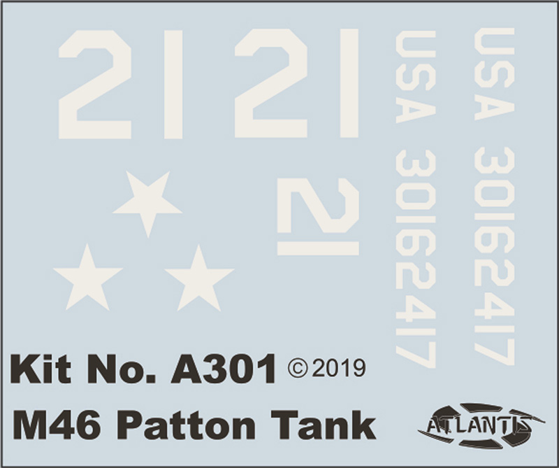M-46 Patton Tank 1/48 Scale Model Kit Aurora Re-Issue by Atlantis - Click Image to Close