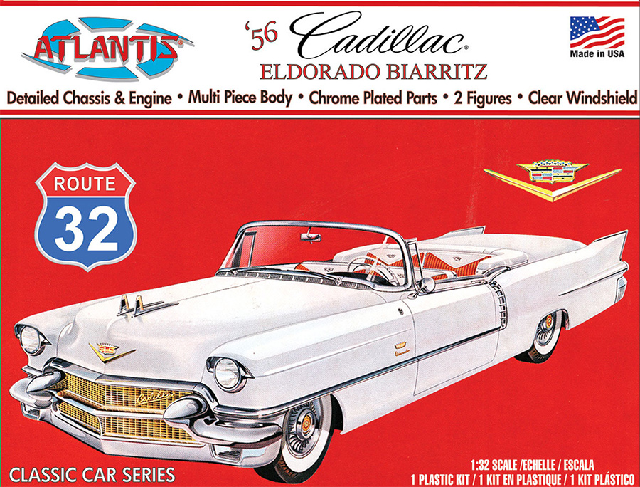 Cadillac Eldorado 1956 with Glass 1/32 Scale Revell Re-issue Model Kit - Click Image to Close