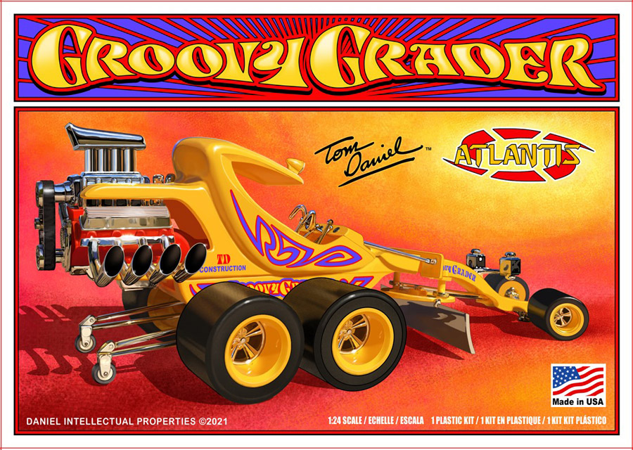 Tom Daniel Groovy Grader 1/24 Scale Monogram Re-issue Model Kit by Atlantis - Click Image to Close