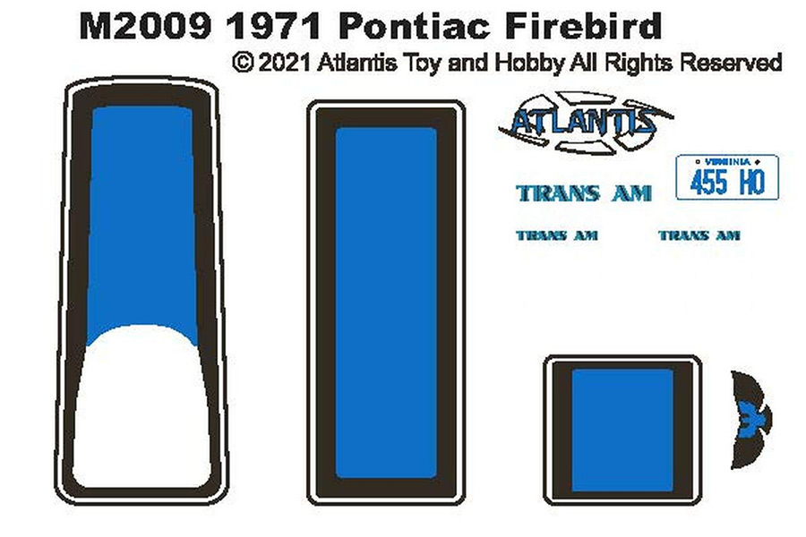 Pontiac 1971 Firebird 1/32 Scale Monogram Re-Issue Model Kit by Atlantis - Click Image to Close