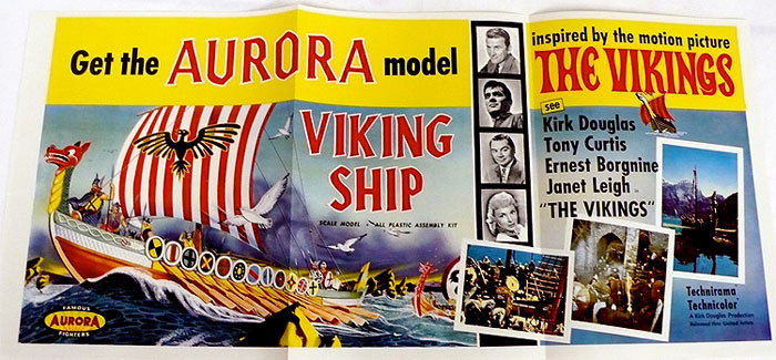 Viking Ship with Oarsmen and Crew 1/60 Scale Aurora Model Kit Re-Issue by Atlantis - Click Image to Close