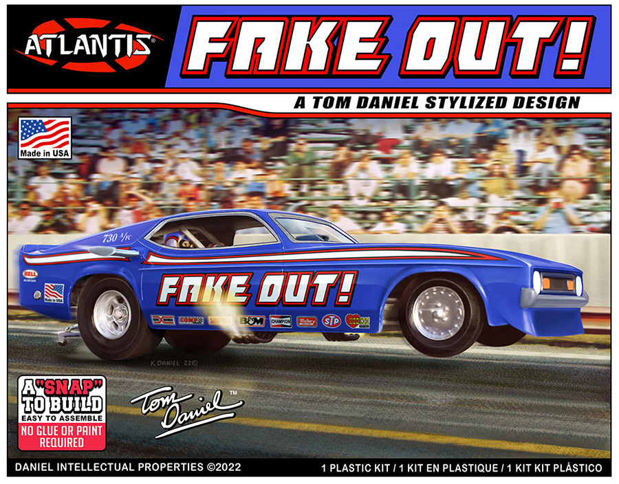 Tom Daniel Fake Out Funny Car 1/32 Scale Model Kit Monogram Re-Issue by Atlantis - Click Image to Close